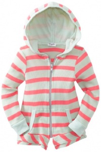 Splendid Littles Girls 2-6x Pop Thermal Ruffle Zip Hood, Julep/Neon pink, 5/6 Splendid Littles Girls 2-6x Pop Thermal Ruffle Zip Hood, Julep/Neon pink, 5/6