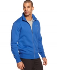 Sporty is just your style, and so is this fleece track jacket from Nike. Sporty is just your style, and so is this fleece track jacket from Nike.