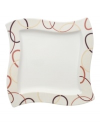 Warm, autumn rings dance along the wavy border of this stylish dinner plate. With sleek, artful shapes, the New Wave Ethno dinnerware and dishes collection from Villeroy & Boch helps make any meal extraordinary. Warm, autumn rings dance along the wavy border of this stylish dinner plate. With sleek, artful shapes, the New Wave Ethno dinnerware and dishes collection from Villeroy & Boch helps make any meal extraordinary.