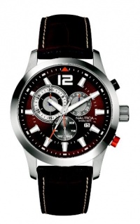 Nautica Men's N15548G NCS 600 Chronograph Brown Watch Nautica Men's N15548G NCS 600 Chronograph Brown Watch