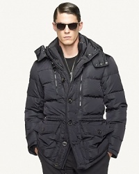 A contemporary translation of a cool-weather essential, the luxe Vesture jacket smoothly transitions the seasons in sleek nylon that's lightly filled for warmth and style. A contemporary translation of a cool-weather essential, the luxe Vesture jacket smoothly transitions the seasons in sleek nylon that's lightly filled for warmth and style.