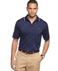 Get a good grip on style and comfort on the course with this polo shirt from Greg Norman. Get a good grip on style and comfort on the course with this polo shirt from Greg Norman.