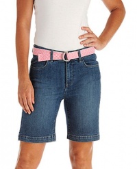 Lee Women's Misses Perfect Fit Belted Kelby Deinm Walkshort Lee Women's Misses Perfect Fit Belted Kelby Deinm Walkshort