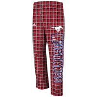 NCAA adidas SMU Mustangs Big Block Flannel Pants - Crimson NCAA adidas SMU Mustangs Big Block Flannel Pants - Crimson