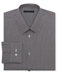 A mini-check pattern adds a dash of modern refinement to your professional shirting wardrobe. A mini-check pattern adds a dash of modern refinement to your professional shirting wardrobe.