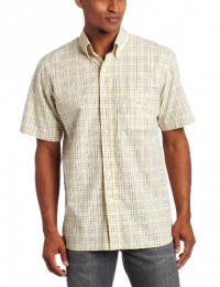 IZOD Men's Short Sleeve Plaid Saltwater Woven Shirt IZOD Men's Short Sleeve Plaid Saltwater Woven Shirt