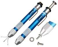 Commando Pocket Pick-Up Tool with Blue Anodized Body and Four Prongs to Pick Up Small Items in Hard to Reach Places Commando Pocket Pick-Up Tool with Blue Anodized Body and Four Prongs to Pick Up Small Items in Hard to Reach Places