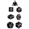Polyhedral 7-Die Translucent Dice Set - Smoke with White