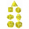 Polyhedral 7-Die Translucent Dice Set - Yellow