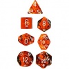 Polyhedral 7-Die Translucent Dice Set - Orange