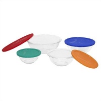 Smart Essentials 8 Piece Mixing Bowl with Colored Lid Set Smart Essentials 8 Piece Mixing Bowl with Colored Lid Set