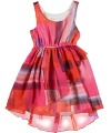 Bonnie Jean Girls 7-16 Coral Print Chiffon Dress
