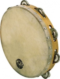 Latin Percussion CP376 6-Inch Tambourine With Head Single Row