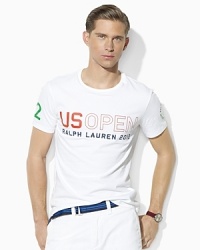 Channel athletic style in Ralph Lauren's official limited edition US Open T-shirt, crafted from smooth combed cotton jersey in a trim, modern fit. Channel athletic style in Ralph Lauren's official limited edition US Open T-shirt, crafted from smooth combed cotton jersey in a trim, modern fit.