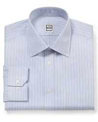 Fortify your dress shirt collection with a handsome stripe design from Ike Behar, a smart complement to your workweek rotation. Fortify your dress shirt collection with a handsome stripe design from Ike Behar, a smart complement to your workweek rotation.