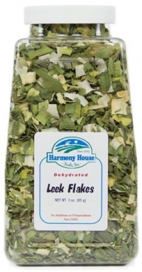 Harmony House Foods, Dried Leeks, Green and White, 3 Ounce Quart Size Jar Harmony House Foods, Dried Leeks, Green and White, 3 Ounce Quart Size Jar
