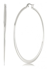 Stainless Steel Round Hoop Earrings (45mm Diameter) Stainless Steel Round Hoop Earrings (45mm Diameter)