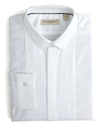A refined tux shirt lays the foundation for your black tie attire. Crafted in refined cotton from the renowned clothier Burberry London. A refined tux shirt lays the foundation for your black tie attire. Crafted in refined cotton from the renowned clothier Burberry London.
