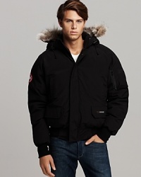 The Yorkville is Bomber-length for exceptional mobility. Coyote fur ruff surrounding a removable two-way, adjustable hood for great protection from the elements. Front pockets. Elasticized, nylon-reinforced rib-knit cuffs and waistband. The Yorkville is Bomber-length for exceptional mobility. Coyote fur ruff surrounding a removable two-way, adjustable hood for great protection from the elements. Front pockets. Elasticized, nylon-reinforced rib-knit cuffs and waistband.