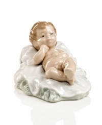 Create a beautiful nativity scene around the baby Jesus figurine from Nao by Lladro. Handcrafted porcelain is delicately glazed and sure to be cherished at every Christmas to come. Create a beautiful nativity scene around the baby Jesus figurine from Nao by Lladro. Handcrafted porcelain is delicately glazed and sure to be cherished at every Christmas to come.