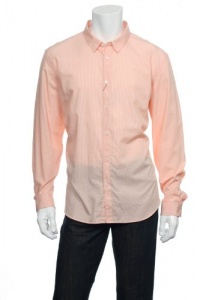 Calvin Klein Men's Orange Checked (Small) Button Down Shirt Calvin Klein Men's Orange Checked (Small) Button Down Shirt