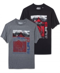 A cool LRG graphic and logo decorate the front of this cozy cotton tee. A cool LRG graphic and logo decorate the front of this cozy cotton tee.