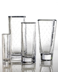 Filled with your favorite fresh blooms, the Larabee Dot cylinder bud vase is the perfect decoration for any tabletop or mantle. Featuring etched polka-dots on clear crystal by kate spade new york. Bud vase shown far left. Filled with your favorite fresh blooms, the Larabee Dot cylinder bud vase is the perfect decoration for any tabletop or mantle. Featuring etched polka-dots on clear crystal by kate spade new york. Bud vase shown far left.