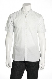 Alfani Floral White Pure Button Down Shirt Alfani Floral White Pure Button Down Shirt