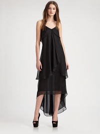 EXCLUSIVELY AT SAKS. Tiers of airy chiffon float throughout this layered maxi silhouette.Adjustable spaghetti strapsV necklineTiered from bust to hemCenter back zipperAbout 55 from shoulder to hemPolyesterDry cleanImportedModel shown is 5'10 (177cm) wearing US size 4.ABOUT THE DESIGNER Former fourth-grade schoolteacher Kara Laricks always told her students to be true to themselves. Finally, she took her own advice and pursued a career in fashion. EXCLUSIVELY AT SAKS. Tiers of airy chiffon float throughout this layered maxi silhouette.Adjustable spaghetti strapsV necklineTiered from bust to hemCenter back zipperAbout 55 from shoulder to hemPolyesterDry cleanImportedModel shown is 5'10 (177cm) wearing US size 4.ABOUT THE DESIGNER Former fourth-grade schoolteacher Kara Laricks always told her students to be true to themselves. Finally, she took her own advice and pursued a career in fashion.