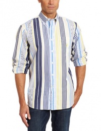Nautica Men's Long Sleeve Large Blanket Stripe Woven Nautica Men's Long Sleeve Large Blanket Stripe Woven
