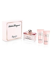 Set includes 3.4 oz. Eau de Parfum, 1.7 oz. Body Lotion Tube and 1.7 oz. Shower Gel Tube. Set includes 3.4 oz. Eau de Parfum, 1.7 oz. Body Lotion Tube and 1.7 oz. Shower Gel Tube.