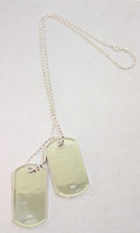 eli k Sterling Silver 925 Shot Bead Dog Tags Necklace eli k Sterling Silver 925 Shot Bead Dog Tags Necklace