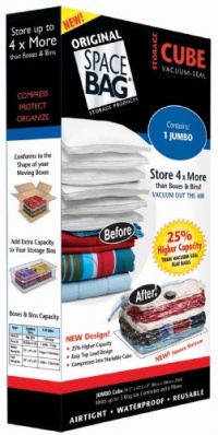 Space Bag BRS-6300 Vacuum-Seal Cube-Shaped Storage Bag, Jumbo Space Bag BRS-6300 Vacuum-Seal Cube-Shaped Storage Bag, Jumbo