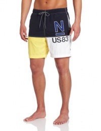 Nautica Men's Big-Tall Color Block 19 Inch Full Elastic Swim Short