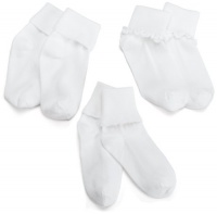 Jefferies Socks Girls Tiny Trim 3-Pack Jefferies Socks Girls Tiny Trim 3-Pack