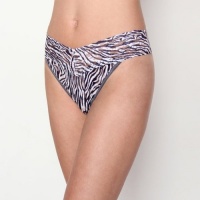 Hanky Panky Zebra Print Original Rise Thong, Ivory/Charcoal, One-Size Hanky Panky Zebra Print Original Rise Thong, Ivory/Charcoal, One-Size