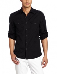 Kenneth Cole Men's Solid Military Shirt Kenneth Cole Men's Solid Military Shirt