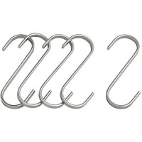 Butcher Hanging Hook (S-Hook) 2.75in (7cm) 5-Pack Stainless Butcher Hanging Hook (S-Hook) 2.75in (7cm) 5-Pack Stainless