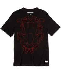 Get into the mouth of the wild. This stitched graphic tee from Sean John gives your look a little extra edge. Get into the mouth of the wild. This stitched graphic tee from Sean John gives your look a little extra edge.