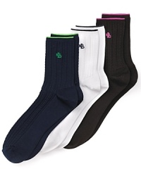 Classic cable trouser socks with contrast embroidered logo detail and trim. Classic cable trouser socks with contrast embroidered logo detail and trim.