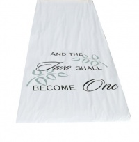 Hortense B. Hewitt Wedding Accessories Fabric Aisle Runner, Two Shall Become One, 100-Feet Long Hortense B. Hewitt Wedding Accessories Fabric Aisle Runner, Two Shall Become One, 100-Feet Long