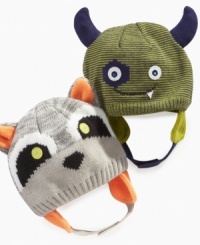 Keeping him warm will be snow trouble in one of these cozy winter hats from First Impressions. Keeping him warm will be snow trouble in one of these cozy winter hats from First Impressions.