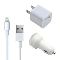 iPhone 5 USB Cable, Car Charger 5V 1A White with AC Wall Charger Adapter for iPhone 5 iPhone 5 USB Cable, Car Charger 5V 1A White with AC Wall Charger Adapter for iPhone 5