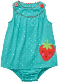 Carter's Girls 3-24 Months Dotted Strawberry Sunsuit (3 Months, Aqua) Carter's Girls 3-24 Months Dotted Strawberry Sunsuit (3 Months, Aqua)