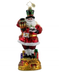With a dash of glitter and hint of intrigue, St. Nick dazzles your tree with intricate hand-painted details and the Christmas sentiment: We Wish You a Merry Christmas. From Christopher Radko. With a dash of glitter and hint of intrigue, St. Nick dazzles your tree with intricate hand-painted details and the Christmas sentiment: We Wish You a Merry Christmas. From Christopher Radko.