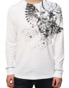 RetroFit Men's Long Sleeve Graphic Thermal Cross T-Shirt White