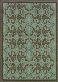 Granville Rugs Monterey Indoor/Outdoor Area Rug, Blue/Brown, 6' 7 x 9' 6 Granville Rugs Monterey Indoor/Outdoor Area Rug, Blue/Brown, 6' 7 x 9' 6