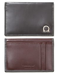 A refined leather credit card holder with a contrast color back expresses your keen eye for superior quality. A refined leather credit card holder with a contrast color back expresses your keen eye for superior quality.