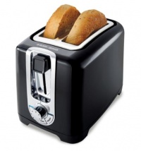 Black & Decker TR1256B 850-Watt 2-Slice Toaster with Bagel Function and Removable Crumb Tray