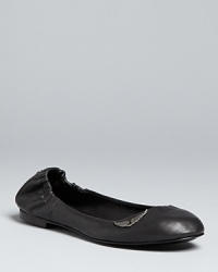 Vintage-effect metallic winged accents make these basic ballet flats soar; from Zadig & Voltaire. Vintage-effect metallic winged accents make these basic ballet flats soar; from Zadig & Voltaire.